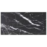 Cumpara ieftin Blat masă negru 100x50 cm 6 mm sticlă securizată design marmură