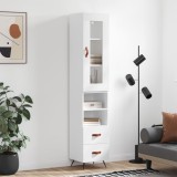 Gossi dulap inalt, alb, 34,5x34x180 cm, lemn prelucrat