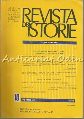Revista De Istorie - 10/1983 - Academia De Stiinte Sociale Si Politice A RSR foto