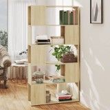 VidaXL Bibliotecă/Separator cameră, stejar Sonoma, 80x24x155 cm, PAL