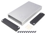 Carcasă aluminiu gri 125x220x30mm