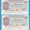 (1) 2 CEC-URI BANCARE ITALIENE- ISTITUTO BANCARIO ITALIANO, 100 LIRE,CONSECUTIVE