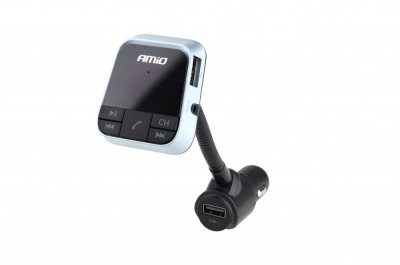 Transmițător Fm Bluetooth Cu &amp;icirc;ncărcător 2,4a Bt-01 Amio 02250 foto