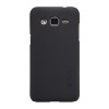 Husa samsung galaxy j2 2015 nillkin frosted shield negru + folie de protectie, Flippy