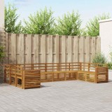 vidaXL Seturi de canapele 10 pcs natural Lemn Solid de Acacia 3375564