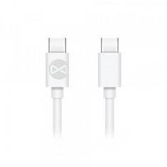Cablu Date si Incarcare USB-C - USB-C Forever, 60W, 1m, Alb