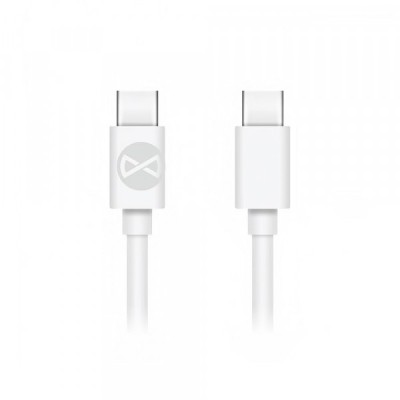 Cablu Date si Incarcare USB-C - USB-C Forever, 60W, 1m, Alb foto