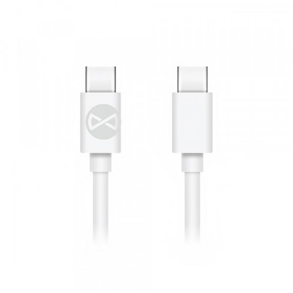 Cablu Date si Incarcare USB-C - USB-C Forever, 60W, 1m, Alb