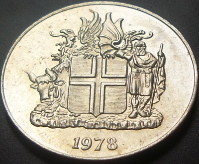 Moneda 10 KRONUR / COROANE - ISLANDA, anul 1978 *cod 618 = UNC foto