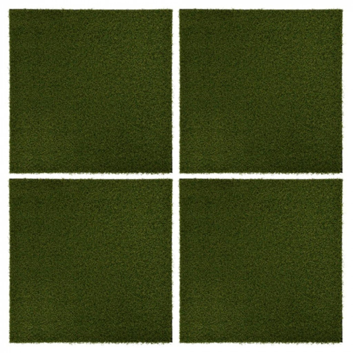 Placi de iarba artificiala, 4 buc., 50x50x2,5 cm cm, cauciuc GartenMobel Dekor
