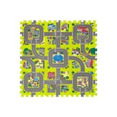 Covoraș tip puzzle, 9 piese, spumă EVA, multicolor, 90x90 cm
