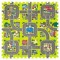 Covoraș tip puzzle, 9 piese, spumă EVA, multicolor, 90x90 cm