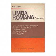 Limba romana (Sintaxa) - Manual pentru liceele pedagogice (clasele a XI-a si a XII-a) foto