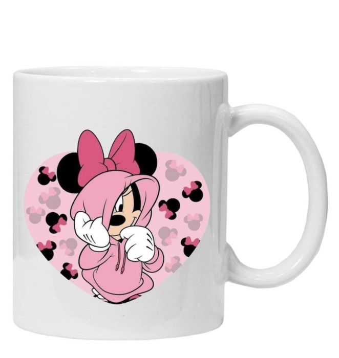 Cana alba personalizata Minnie Mouse, INOVATIX&reg;. 330ml