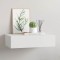 Raft de perete cu sertar, alb, 40x23,5x10 cm, MDF