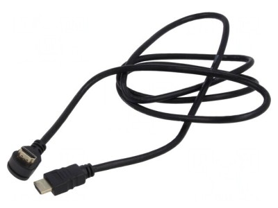 Cablu HDMI 2.0 1,5m Negru 90&amp;deg; foto
