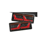 Set lampa LED 5 functii 12V-24V cu semnal dinamic Neon Effect 32x13cm pentru duba, camion Cod: ST0419 Automotive TrustedCars