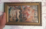 Rama veche tablou, din lemn, 36x24 cm, interior 30x17 cm, grosime 2 cm