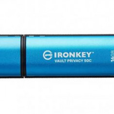 Memorie USB Kingston IronKey Vault Privacy 50C, 16GB, USB-C (Albastru)