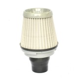 Filtru Aer Sport Universal Gri, 26x16cm, 7cm gura, cu Adaptor Siliconic 6-8cm + Coliere, Putere &amp; Sunet Motor