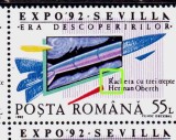 RO 1992 LP 1293 EROARE &quot;Expo.Mond. Era descop. Sevilla&quot;,serie in bloc de 4, MNH