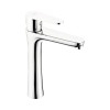 Baterie Lavoar Inalta Ferro Geo Crom, Monocomanda, Pipa Fixa, Cartus Ceramic, Montaj Blat, Alama, 293 mm
