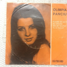 olimpia panciu floare de-as fi disc single 7" vinyl muzica usoara slagare pop