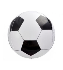 Balon folie in forma de minge fotbal alb negru 40 cm