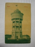 Carte postala circulata la 1907 - turnul de apa din Szeged, Ungaria