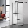 Paravan dus walk-in Aqua Roy Black, model Rank negru, sticla 8 mm mata, securizata, anticalcar, 90x195 cm