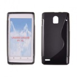 Husa Silicon S-Line Neagra Huawei Ascend P1 XL - Protectie Premium