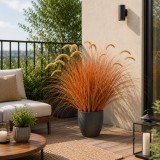 Planta artificiala decorativa Coada de Vulpe, 100 cm, galben-portocaliu