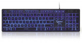 Tastatura cu fir Gembrid KB-UML3-01 iluminata, 3 culori, conexiune USB, Negru, Multimedia, Gembird