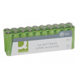 Baterii Alcaline Q-CONNECT R6,Tip AA, 1.5V, 20 Buc/Set, Baterii AA, Baterii de Unica Folosinta, Baterii fara Mercur