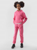 Pantaloni jogger de trening pentru fete - roz, 4F Sportswear