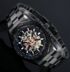 CEAS FULL AUTOMATIC WINNER TM340 TACHYMETER BLACK SKELETON-MODEL NOU-REDUCERE ! foto