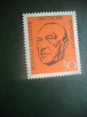 HOPCT TIMBRE MNH 887 CANCELARUL KONRAD ADENAUER 1968- 1 VAL GERMANIA foto