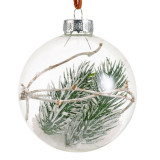 Glob decorativ - Bauble Glass Branches/Green - Brad | Kaemingk