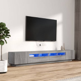 Cumpara ieftin Set dulapuri TV cu LED, 3 piese, gri sonoma, lemn prelucrat