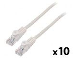 Cablul Patch U/UTP 5e litat CCA PVC alb 1,5m 26AWG, Lanberg
