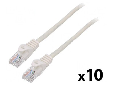 Cablul Patch U/UTP 5e litat CCA PVC alb 1,5m 26AWG foto
