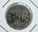 Grecia 20 Lepta 1895 km # 57 moneda nichel George I