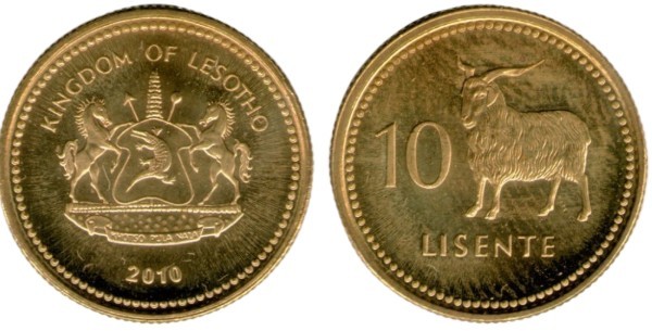 Lesotho 2010 - 10 lisente UNC