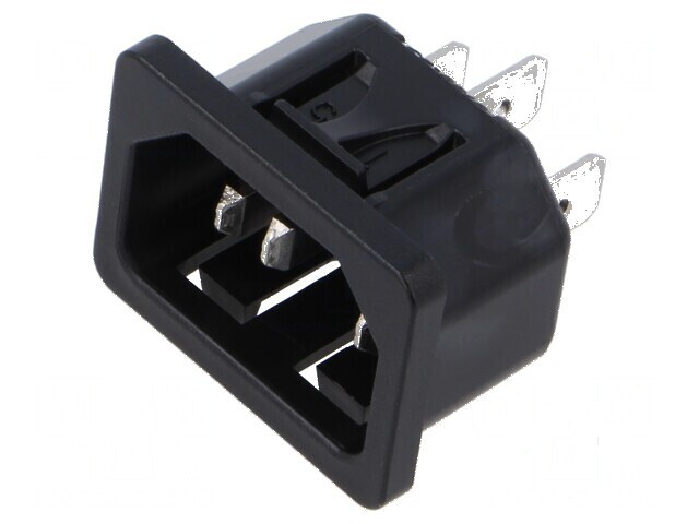 Conector alimentare AC soclu tată 10A 250VAC IEC 60320