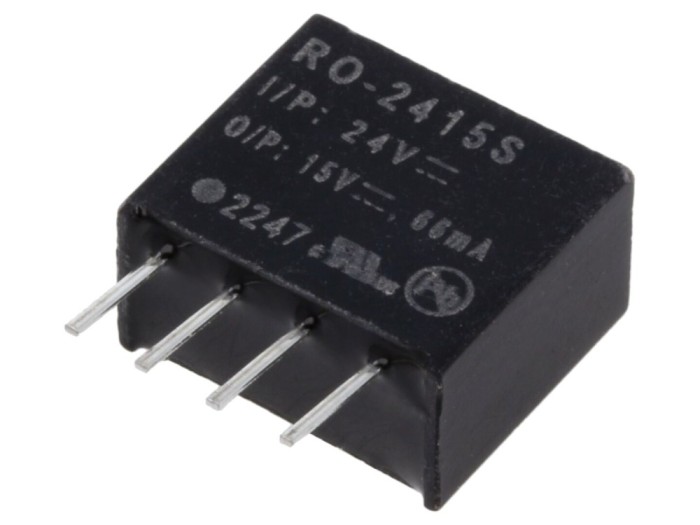 Convertor DC/DC 1W, 15V, SIP4