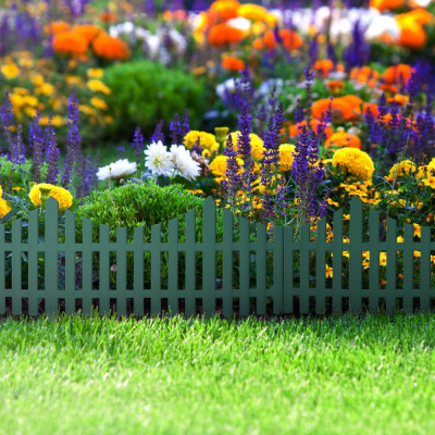 Marginea patului de flori / gard / verde 10 buc/set 10 buc/set foto