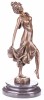 Dansatoare Art Nouveau-statueta din bronz pe soclu din marmura PAB012, Nuduri