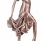 Dansatoare Art Nouveau-statueta din bronz pe soclu din marmura PAB012