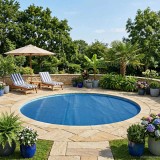 vidaXL Capac pentru piscină extra gros albastru 250 cm PE 42034584