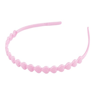 Bentita decorabila din plastic pentru par Crisalida, latime 1.2 cm, Roz foto